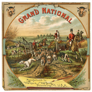 GRAND NATIONAL Caddy Label || Watson and McGill, Old, Vintage - TheBoxSf