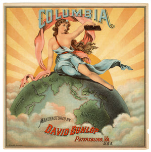COLUMBIA Caddy Crate Label || David Dunlop, Old, Vintage - TheBoxSF