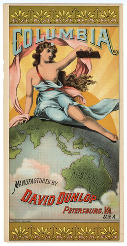 COLUMBIA Caddy Crate Label, Long || David Dunlop,  Old, Vintage - TheBoxSF