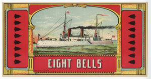 EIGHT BELLS Caddy Crate Label || A. Hoen & Co., Ship, Old, Vintage