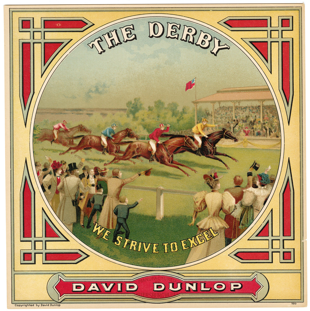 The DERBY Caddy Label || David Dunlop, Petersburg, Virginia, Old, Vintage - TheBoxSF