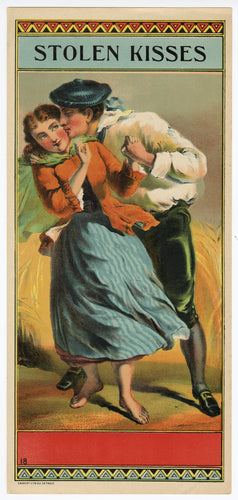 STOLEN KISSES Caddy Label || Calvert Co. Lithograph, Old, Vintage - TheBoxSF