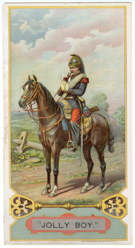 JOLLY BOY Caddy Crate Label || F. Heppenheimer's Sons Lithograph, Old, Vintage, Horse - TheBoxSF