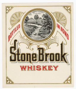 STONEBROOK WHISKEY Label || Vintage, Bottled in Bond, Gold - TheBoxSF