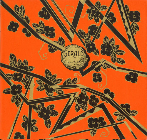 Vintage, Unused, French Art Deco GERALD Brand Perfume Box Label, France