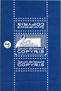 Vintage, Unused, French Art Deco SAVON DE BEAUTE Brand Soap Box Label || COPYRIS