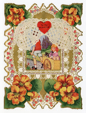 Load image into Gallery viewer, Antique 1920&#39;s Layered Paper VALENTINE Card || Die-Cut with Dollies
