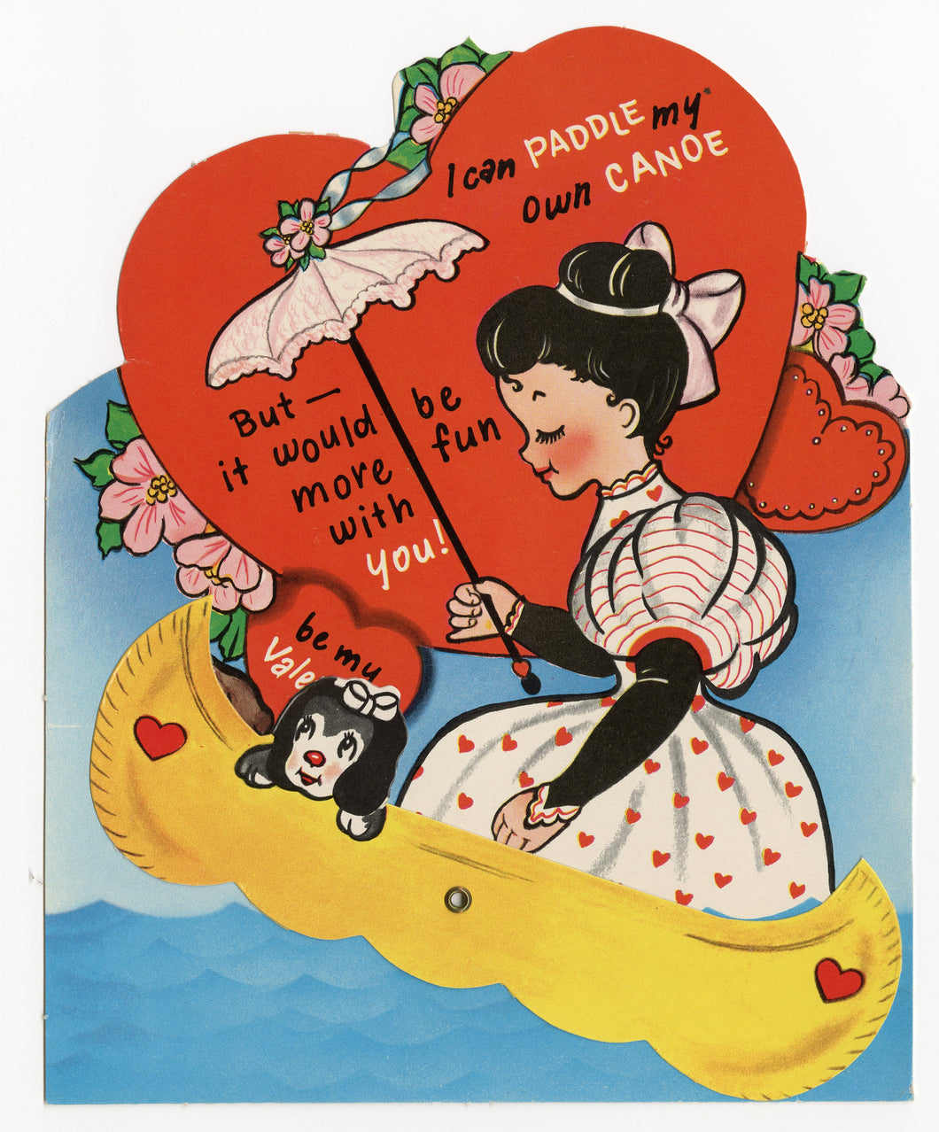 Assorted Unused 1950's VALENTINES with Envelopes || Paddle my Own Canoe