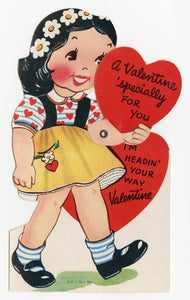 Assorted Unused 1950's VALENTINES with Envelopes || I'm Headin' Your Way