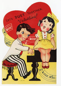 Assorted Unused 1950's VALENTINES with Envelopes || Let's Duet Together