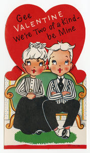 Assorted Unused 1950's VALENTINES with Envelopes || Two of a Kind
