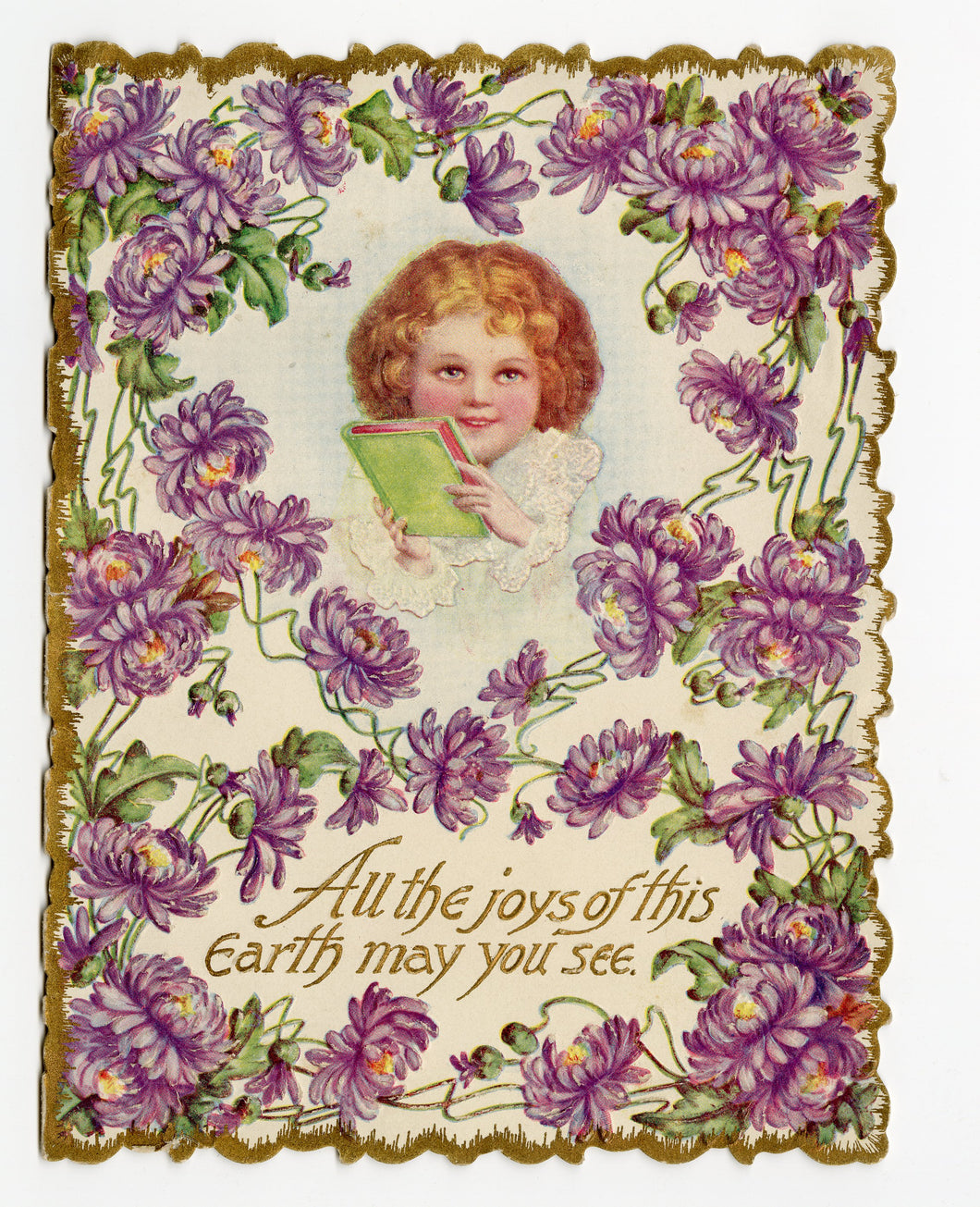 Antique 1910's VALENTINE'S DAY Card Featuring ART NOUVEAU Greeting || 