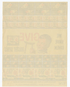1957 Help Crippled Children EASTER SEALS, Poster Stamps || Unused Sheet
