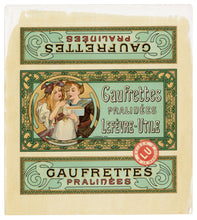 Load image into Gallery viewer, Rare ART NOUVEAU Lefevre-Utile Biscuit Label Illustrated by MUCHA