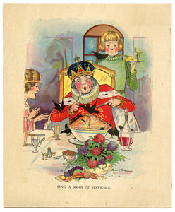 Antique 1923 Mother Goose Jingles Illustrated Children's Book