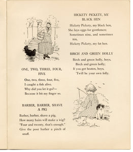 Antique 1923 Mother Goose Jingles Illustrated Children's Book