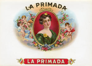 Antique Unused LA PRIMADA Cigar Label || Gold, Embossed