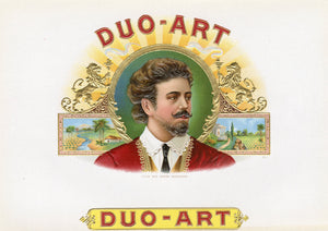 Antique Unused DUO-ART Tobacco Label || Gold, Embossed 