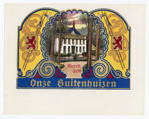 Antique Unused ONZE GUITENHUIZEN German Cigar, Tobacco Label || Gold, Embossed