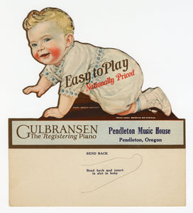 1917 Gulbransen Registering Piano Advertising Display || Pendleton, Oregon