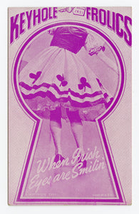 1930's Keyhole Frolics "When Irish Eyes are Shining" Pin Up, Naughty Chorus Girl Mutoscope Card