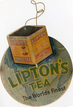 Load image into Gallery viewer, Antique Promotional Lipton&#39;s Tea Hanging Advertisement