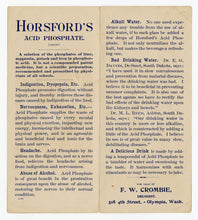 Load image into Gallery viewer, Antique HORSFORD&#39;S ACID PHOSPHATE Quack Medicine, Trade Card Pamphlet 