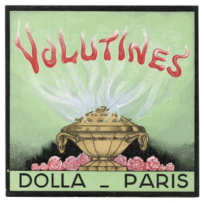 Vintage, Unused Art Deco VOLUTINES French Perfume Label || Paris