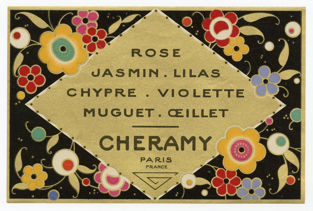 Vintage, Unused French CHERAMY Brand Perfume Crate Label || Paris, France
