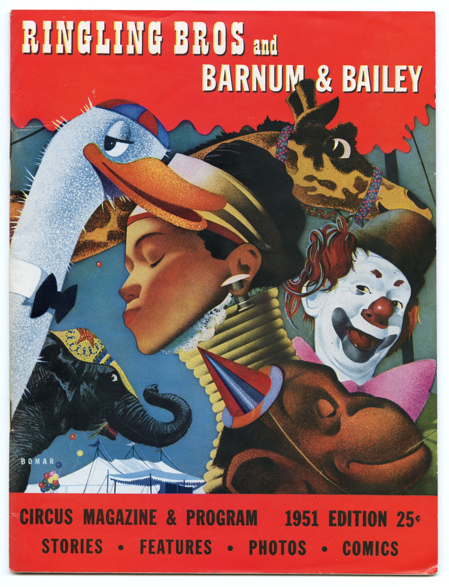 1951 Vintage RINGLING BROS. & BARNUM & BAILEY Circus Magazine TheBoxSF