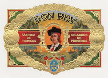 Load image into Gallery viewer, Antique, Unused DON REY Brand Cigar, Tobacco Caddy Crate Label SET of Two