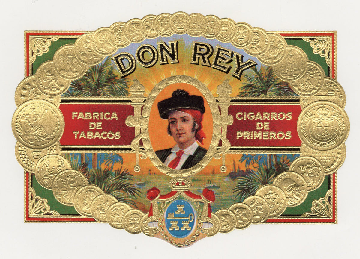 Antique, Unused DON REY Brand Cigar, Tobacco Caddy Crate Label SET of ...