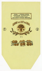 Vintage, Unused, French Art Deco SAVON AU LAIT DE SON Soap Box Label, Golden Wheat