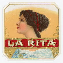 Load image into Gallery viewer, Antique, Unused LA RITA Brand Cigar, Tobacco Crate Label SET