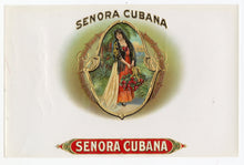 Load image into Gallery viewer, Antique, Unused SENORA CUBANA Brand Cigar, Tobacco Caddy Crate Label SET of Two