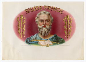 Antique, Unused SILVER PRINCE Brand Cigar, Tobacco Crate Label SET, Greek Philosopher