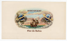 Load image into Gallery viewer, Antique, Unused FLOR DE BAHIA, DISCOVERY Brand Cigar, Tobacco Crate Label SET, Saturn, Ship
