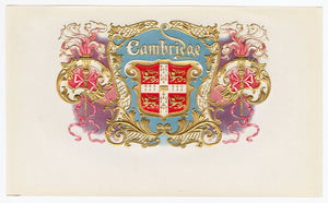 Antique, Unused CAMBRIDGE Brand Cigar, Tobacco Crate Label SET of Two