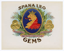 Load image into Gallery viewer, Antique, Unused SPANA LEO Brand Cigar, Tobacco Caddy Crate Label SET OF 4