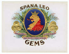 Load image into Gallery viewer, Antique, Unused SPANA LEO GEM Cigar, Tobacco Crate Label SET OF THREE