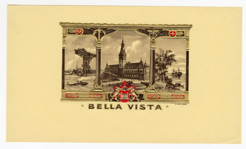 Antique, Unused BELLA VISTA Brand Cigar, Tobacco Crate Label SET of Two