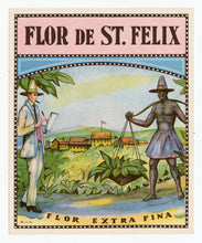 Load image into Gallery viewer, Antique, Unused FLOR DE ST. FELIX Brand Cigar, Tobacco Caddy Crate Label