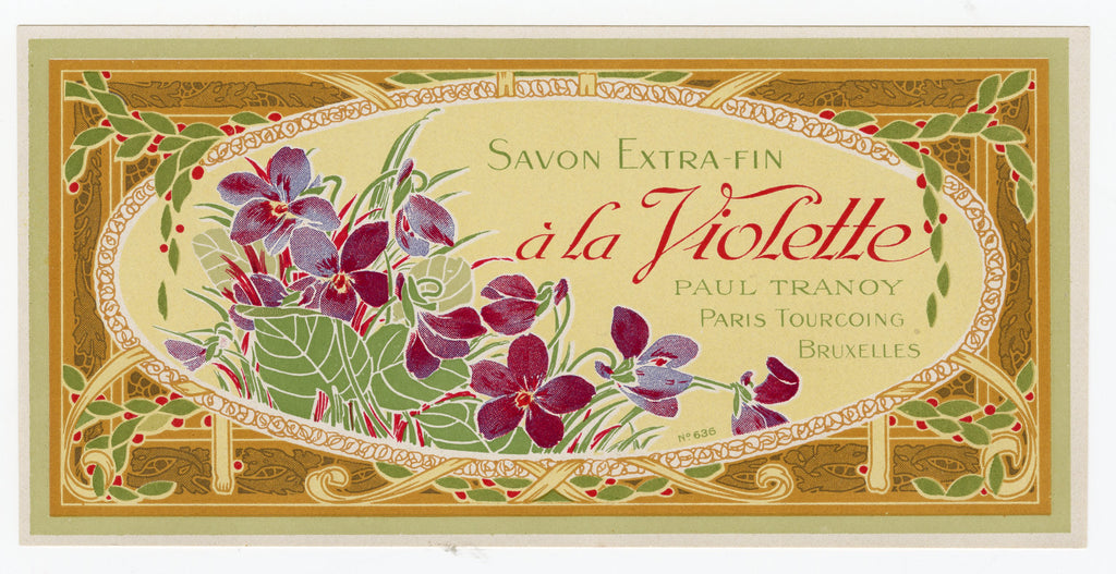 フランス　アンティーク　サボンラベルセットSavon ＊Violettes ＊ Buy Violet French Soap - Violette Savonnette Marseillaise