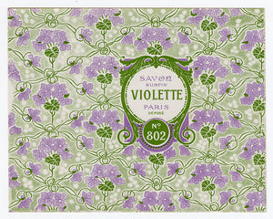 Vintage, Unused, French SAVON VIOLETTE Soap Box Label 