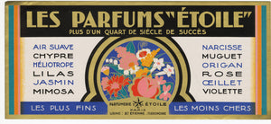 Vintage, Unused, French LES PARFUMS ETOILE Assorted Perfumes Label SET