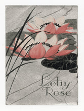 Load image into Gallery viewer, Vintage, Unused, French Art Deco LOTUS ROSE Cosmetic, Soap Box Label Set
