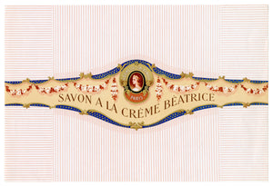 Vintage, Unused, French Art Deco SAVON A LA CREME BEATRICE Soap Box Label SET
