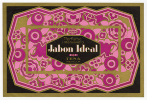 Vintage, Unused, Spanish Art Deco JABON IDEAL Soap Box Label, Seville 