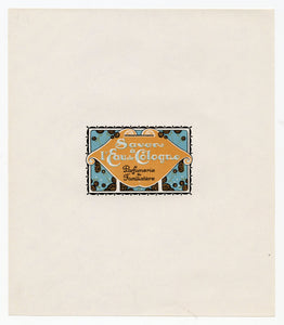Vintage, Unused, French Art Deco SAVON A L'EAU DE COLOGNE Soap Box Label SET