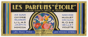 Vintage, Unused, French Art Deco ETOILE Perfumes Advertising Box Label, Cosmetics